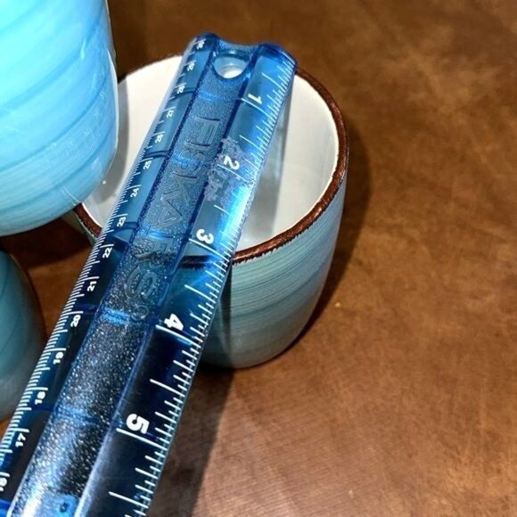 Set Of 3 Royal Norfolk Blue Gradient Ceramic Coffee Mugs - Picture 6 of 6